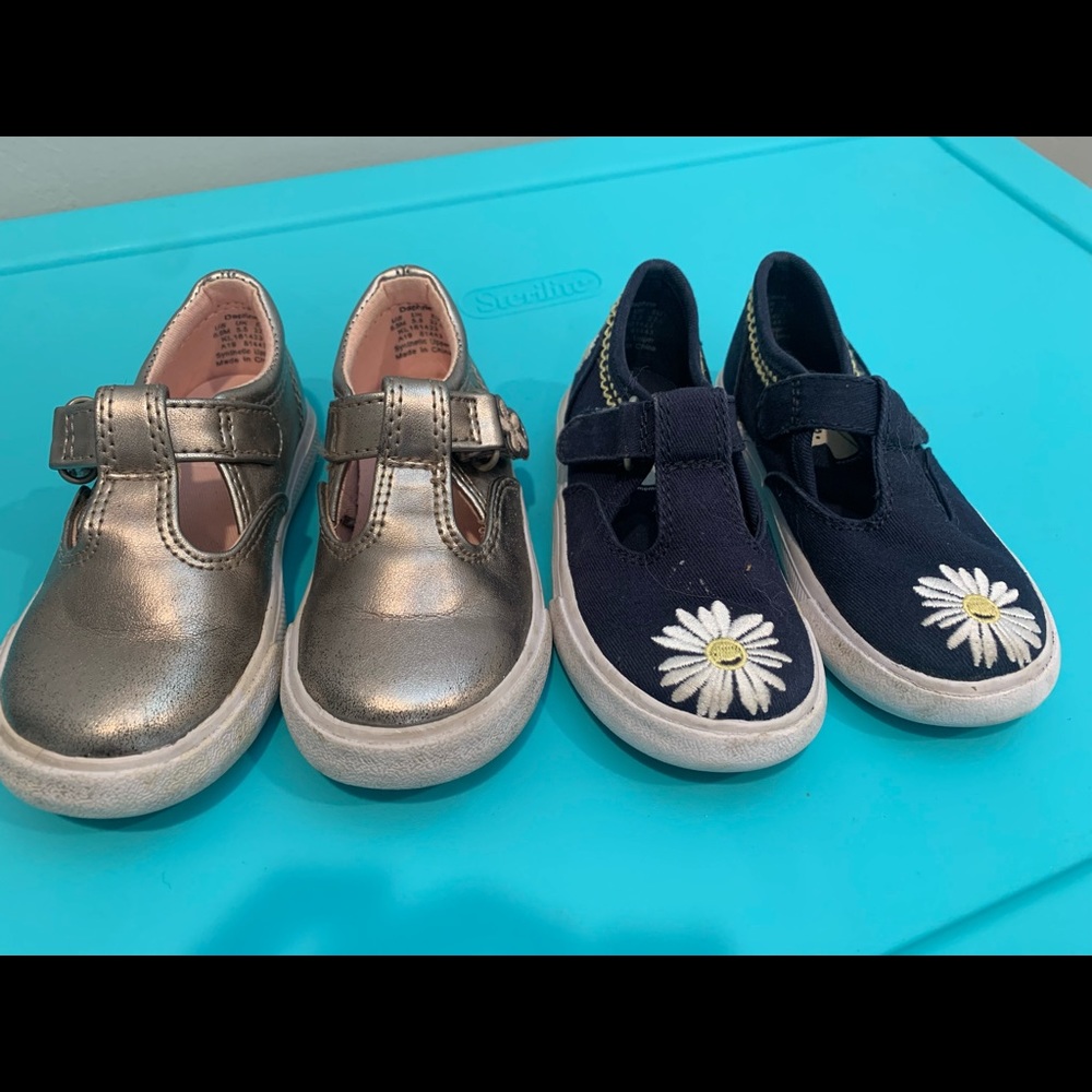 Keds toddler t-strap shoes. 2 adorable pairs! EUC! Both size 6.5!